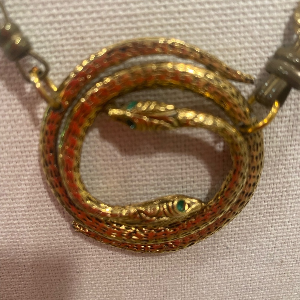 Made in the Deep South snake gold statement necklace ONE OF A KIND 🐍